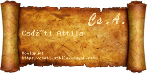 Csáti Attila névjegykártya