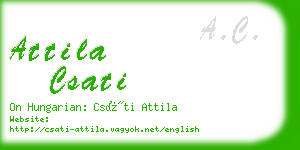 attila csati business card